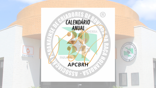 Calendário Anual APCBRH - APCBRH - Associação Paranaense de Criadores