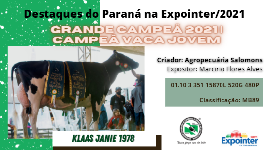 Destaques do Paraná na Expointer/2021